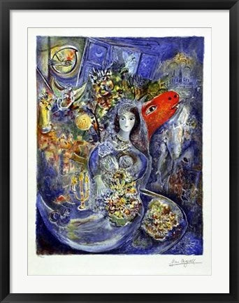Framed Art Bella by Marc Chagall | 35 1/8 x 24 3/8