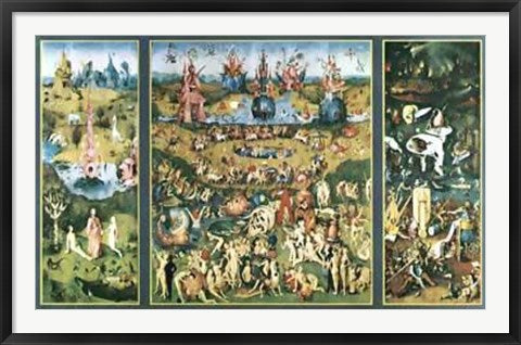 Framed Art Garden of Delights by Hieronymus Bosch | 28 x 45 3/4