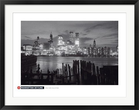Framed Art Manhattan Skyline 23 5/8 x 31 1/2