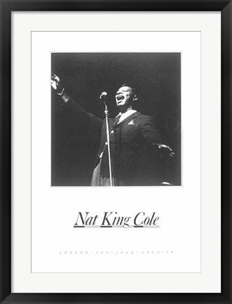 Framed Art Nat King Cole 27 1/2 x 19 3/4