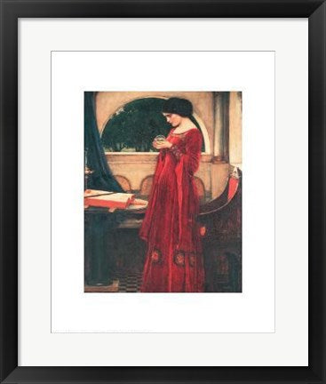 Framed Art The Crystal Ball by John William Waterhouse | 20 x 16