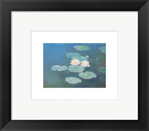 Framed Art Nympheas Effet du Soir by Claude Monet | 8 x 10