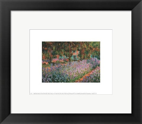 Framed Art The Artist's Garden at Giverny, 1900 by Claude Monet