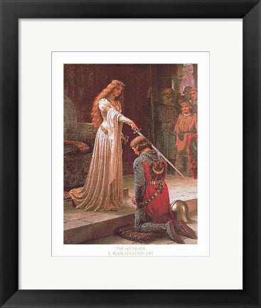 Framed Art The Accolade, 1901 by Edmund Blair Leighton | 14 x 11