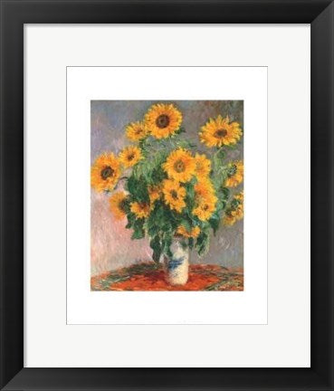 Framed Art Sunflowers, 1881 by Claude Monet | 14 x 11