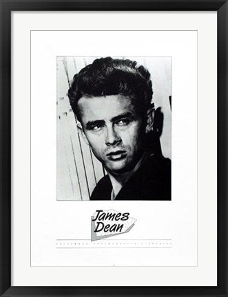 Framed Art James Dean 19 3/4 x 27 1/2