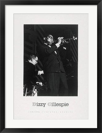 Framed Art Dizzy Gillespie 27 1/2 x 19 3/4