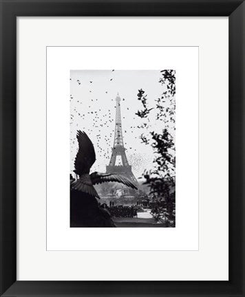 Framed Art Eiffel Tower 15 3/4 x 11 7/8