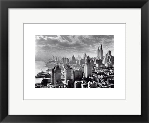 Framed Art East River Waterfront by New York Collection | 11 7/8 x 15 3/4 Art ...
