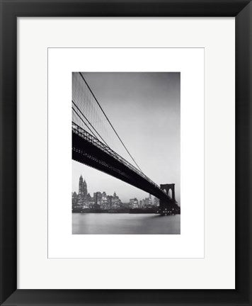 Framed Art Brooklyn Bridge by New York Collection | 15 3/4 x 11 7/8