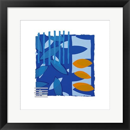 Framed Art Orange Leaf by Lee Crew | 15 3/4 x 15 3/4