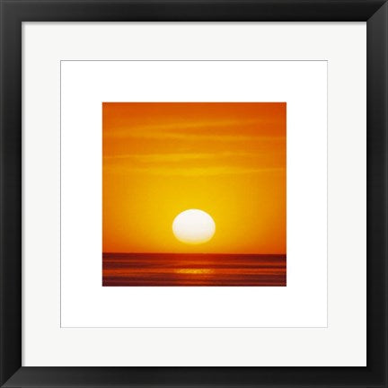 Framed Art Sunset Over Lake Michigan by Frank Cezus | 15 3/4 x 15 3/4