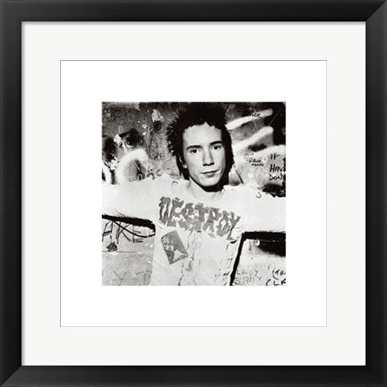 Framed Art Johnny Rotten: Destroy 15 ¾ x 15 ¾