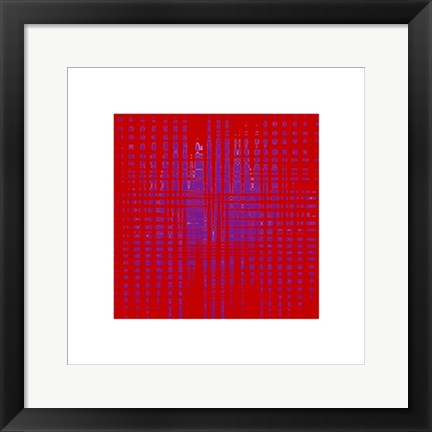 Framed Art Pulse #3 (Purple on Red) by Michael Banks | 15 3/4 x 15 3/4