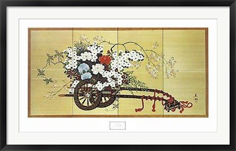 Framed Art The Flower Cart by So Ryu | 22 x 38
