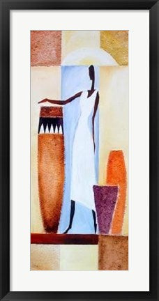 Framed Art Basket Sellers II by Alfred Gockel | 27 ½ x 12