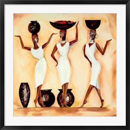 Framed Art Meeting at the Market I by Alfred Gockel | 27 1/2 x 27 1/2