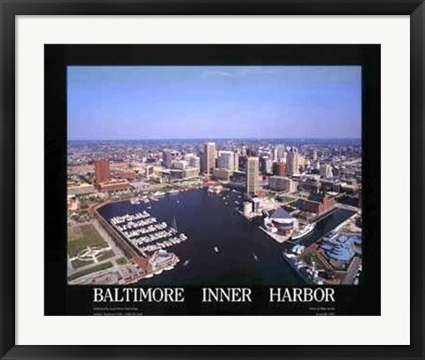 Framed Art Baltimore Inner Harbor by Mike Smith | 22 x 28