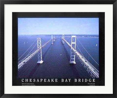 Framed Art Chesapeake Bay Bridge by Mike Smith | 22 x 28