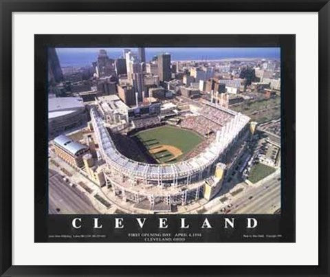 Framed Art Cleveland, Ohio - Jacobs Field by Mike Smith | 22 x 28