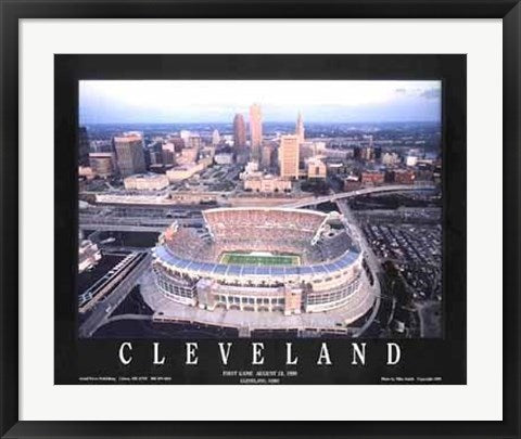 Framed Art Cleveland, Ohio - Browns Stadium by Mike Smith | 22 x 28