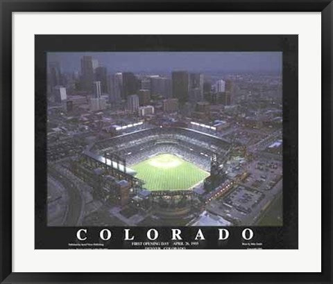 Framed Art Denver, Colorado - Coors Field by Mike Smith | 22 x 28