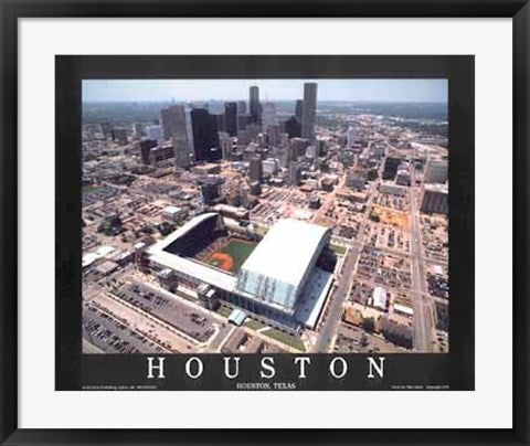 Framed Art Houston, Texas - Enron Field by Mike Smith | 22 x 28