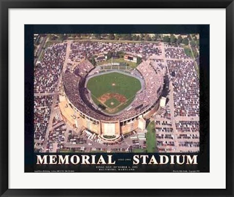 Framed Art Memorial Stadium, Final Orioles Game - Baltimore, Maryland by Mike ...