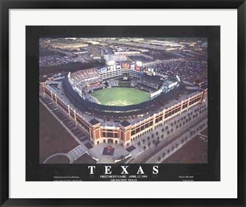 Framed Art The Ballpark - Arlington, Texas (Night) by Mike Smith