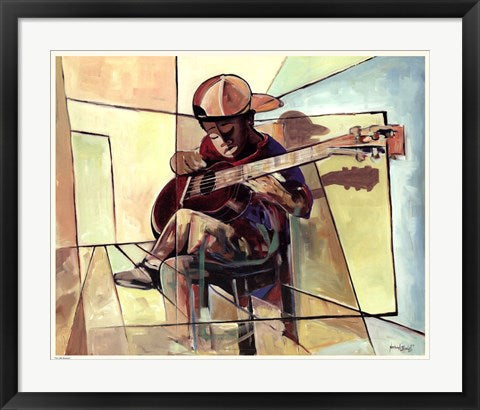 Framed Art The Little Musician by Nathaniel Barnes | 22 x 27