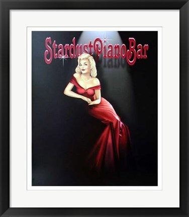 Framed Art Stardust Piano Bar by Ralph Burch | 22 x 18