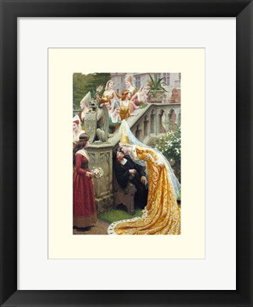 Framed Art Alain Chartier by Edmund Blair Leighton | 15 3/4 x 11 3/4
