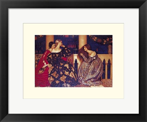 Framed Art Venetian Ladies Listening by Frank Cadogan Cowper | 11 3/4 x 15 3/4...