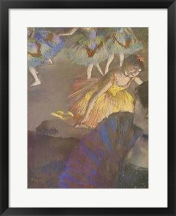 Framed Art Ballerina and Lady with Fan by Edgar Degas | 21 1/4 x 15 7/8