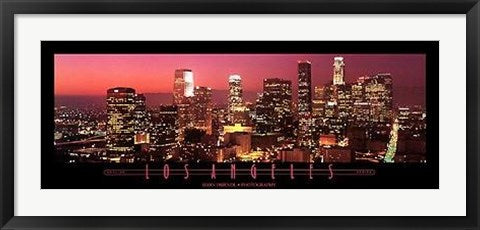 Framed Art Los Angeles, California by Jerry Driendl | 14 x 36
