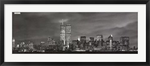 Framed Art New York, New York - Five Icons B&W by Jerry Driendl