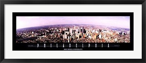 Framed Art Philadelphia, Pennsylvania - Aerial View by Jerry Driendl