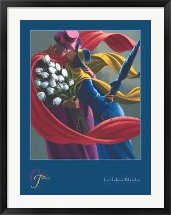 Framed Art Le Tulips Blanches by Claude Theberge | 31 1/2 x 23 5/8
