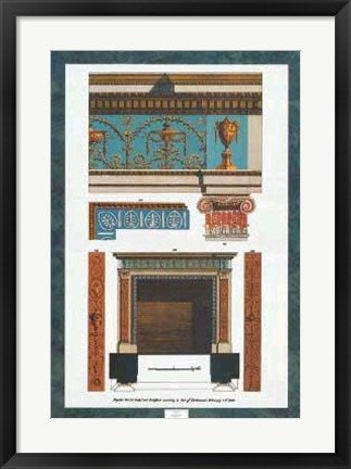 Framed Art Fireplace with Frieze by Michael Pergolesi | 23 3/4 x 18