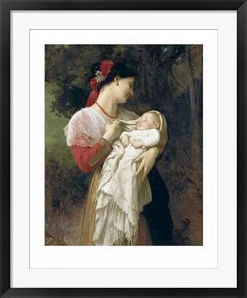 Framed Art Mother and Child by William-Adolphe Bouguereau | 29 x 23