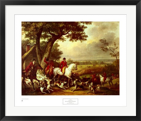 Framed Art Hunt in the Park in Fountainbleau by Carle Vernet | 23 x 28
