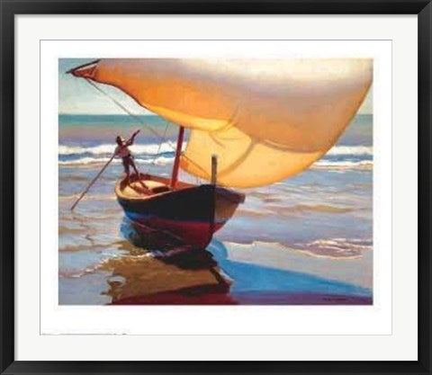 Framed Art Fishing Boat, Spain by Arthur Rider | 27 x 32