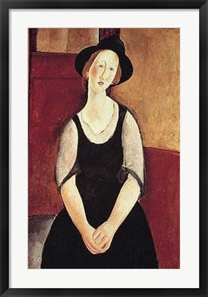 Framed Art Portrait of Thora Klinchowstrom by Amedeo Modigliani