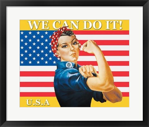 Framed Art We Can Do It (Rosie the Riveter) by J. Howard Miller