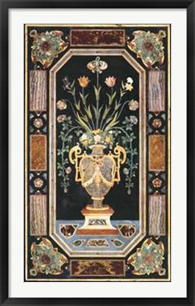 Framed Art Inlaid Marble Panel I 39 x 23