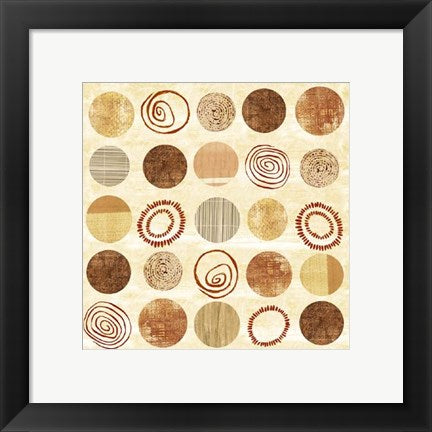 Framed Art Twenty Five Circular Variations I by Louise Anglicas