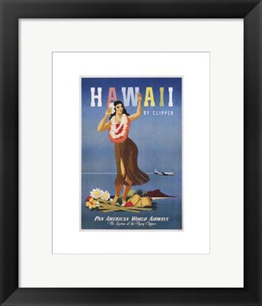 Framed Art Hawaii by Clipper by John Atherton | 14 x 11