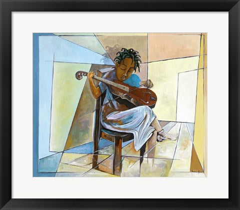 Framed Art Little Musician II by Nathaniel Barnes | 13 x 19