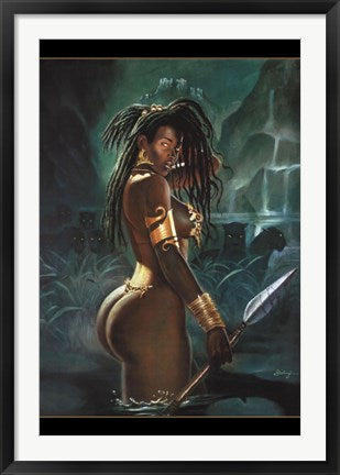 Framed Art Warrior by Sterling Brown | 36 x 24