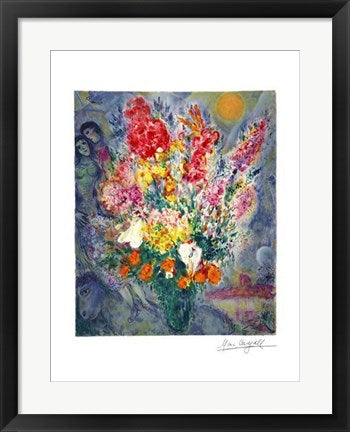 Framed Art Bouquet by Marc Chagall | 24 x 18